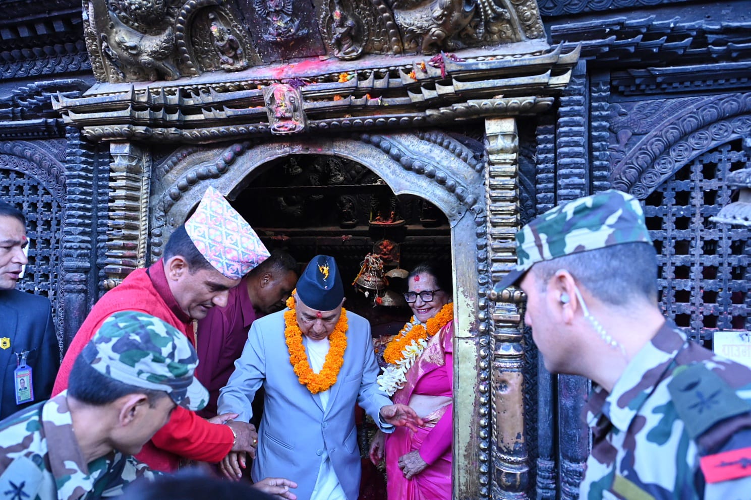 राष्ट्रपतिपौडेलले गरे पलाञ्चोक भगवतीको दर्शन