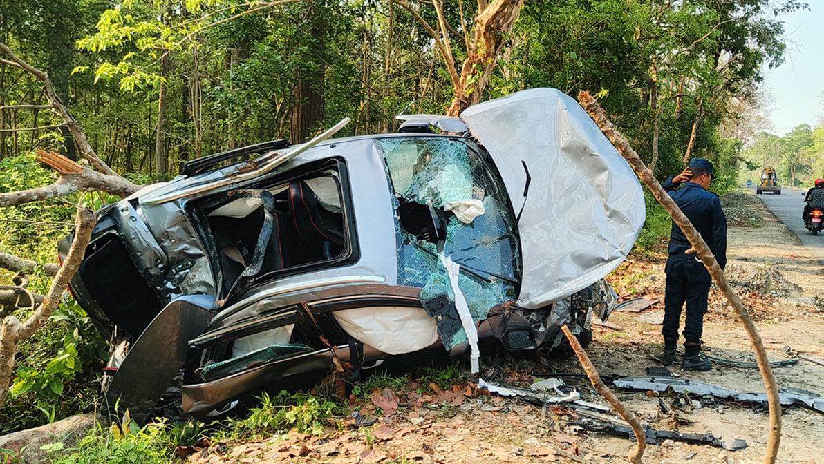 सुनसरीमा कार दुर्घटनामा एक जनाको मृत्यु, तीन घाइते