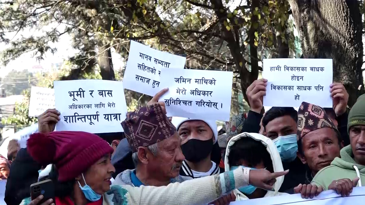 राजधानीमा सुकुम्वासीको प्रदर्शन (फोटो फिचर)
