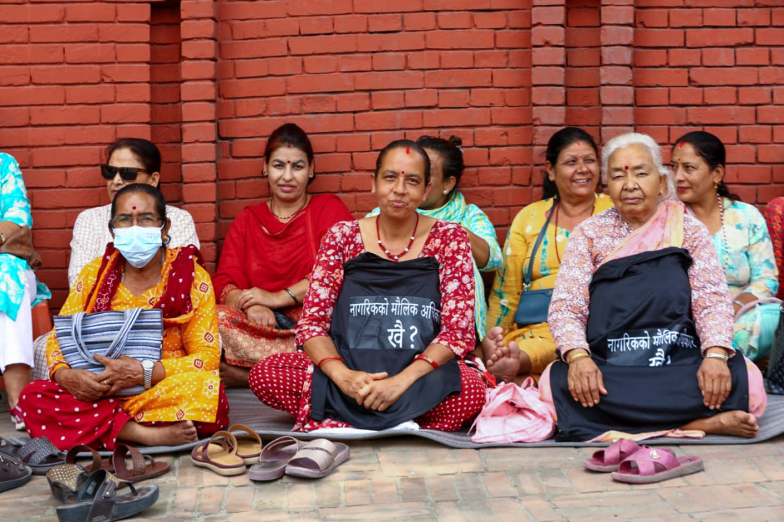तिलगङ्गाका विस्थापित स्थानीयद्वारा धर्ना [तस्बिरहरू]