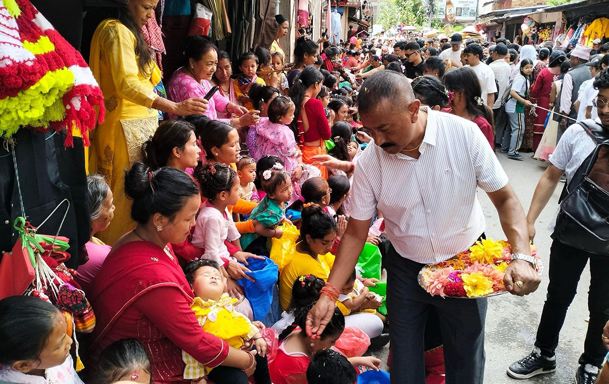 काभ्रेमा पुजिए १२ हजार कन्या