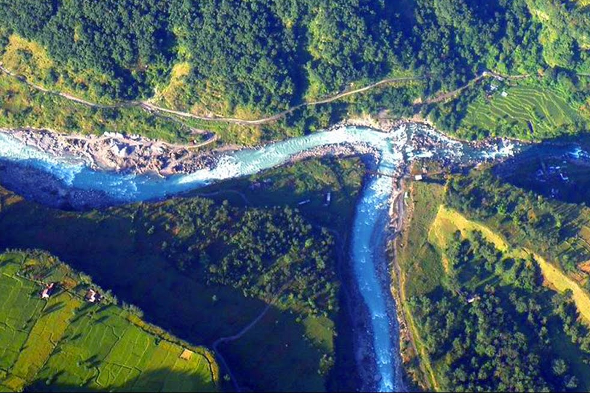 कालीगण्डकी नदीमा थपिँदै अर्को लामो झोलुङ्गे पुल