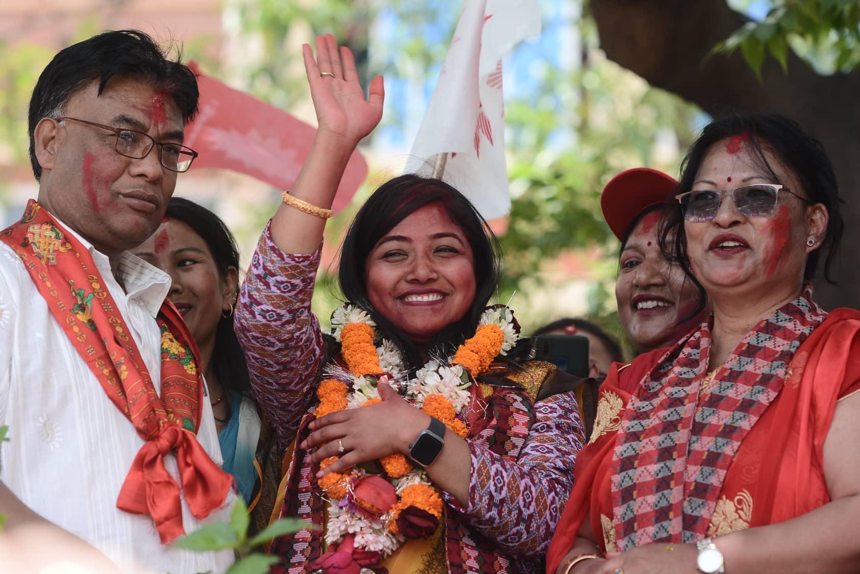 काठमार्डौ महानगरको उपप्रमुख जितेपछि सुनिता डंगोलको विजय उत्सव 