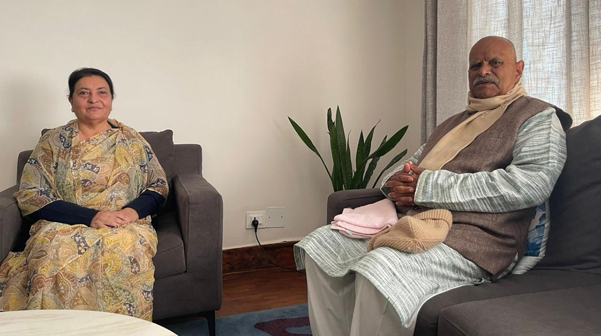 पूर्वराष्ट्रपतिद्वय यादव र भण्डारीबीच भेटवार्ता