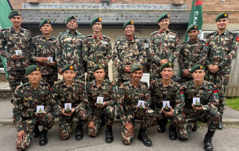 नेपाली सेनालाई बेलायतमा भएको ‘क्यामब्रेन पट्रोल २०२६’ मा स्वर्ण पदक