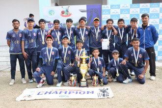 एलआरआईले जित्याे  प्रथम क्युकेएस अन्तर–विद्यालय क्रिकेटकाे उपाधि