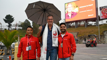Mr. Wade, President of World famous Travel Agency Intrepid, visiting Kathmandu