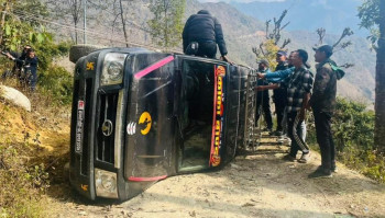 रामेछापमा यात्रुवाहक सुमो दुर्घटना, तीन गम्भीरसहित ६ जना घाइते