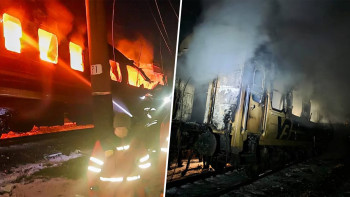 युक्रेनमा यात्रुवाहक रेलमा रुसको ड्रोन आक्रमण 