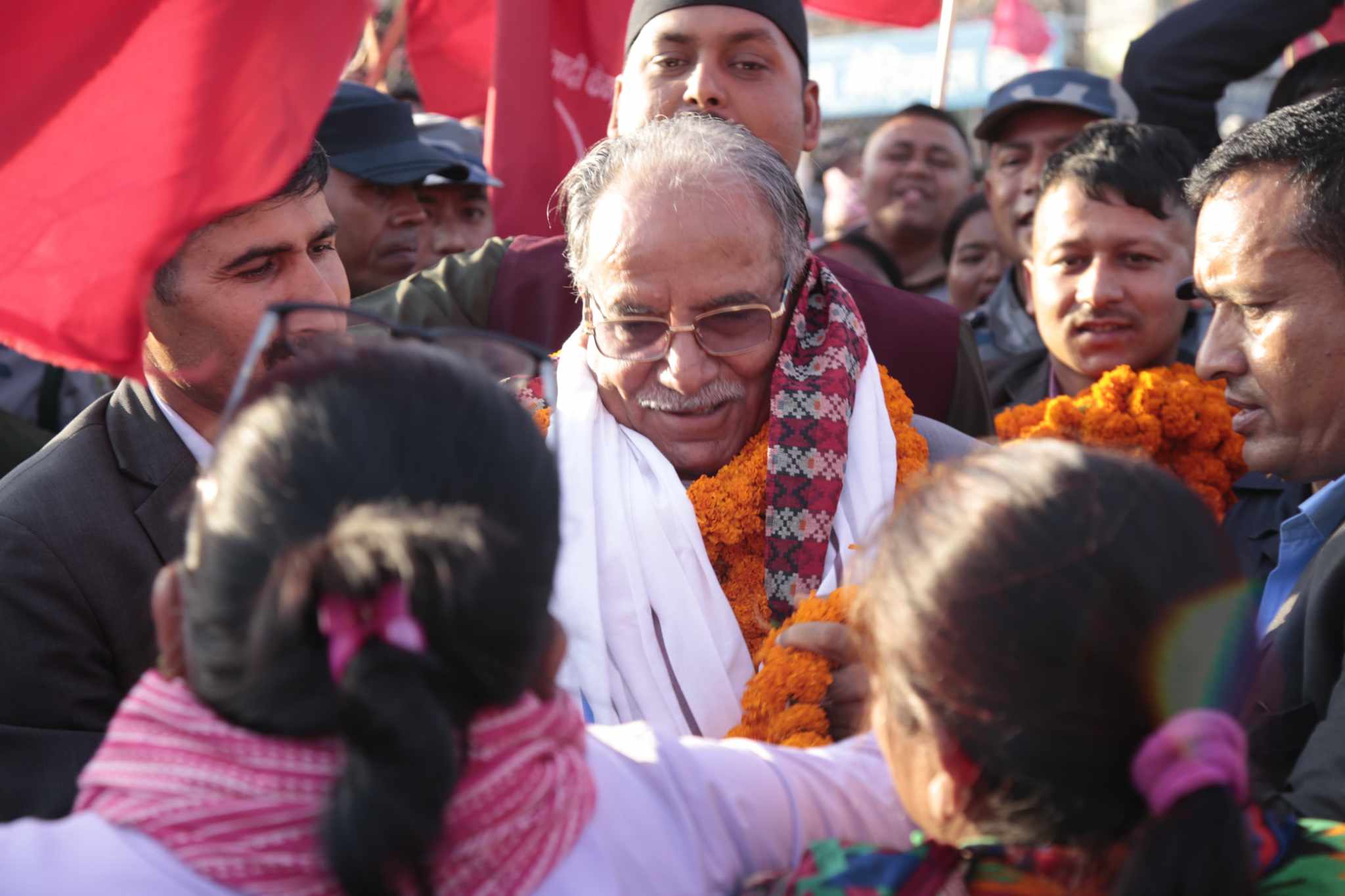 स्थगित भएको माओवादीको जागरण अभियान पुनः सुरू, बारा पुगे प्रचण्ड