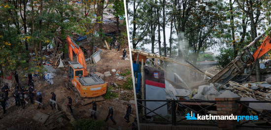 यसरी भत्काउन थालियो सुकुम्बासी बस्ती [फाेटाे फिचर]