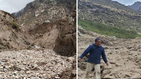 लेदोसहितको ठूलो पहिरोले हुम्लाको तिल गाउँ जोखिममा