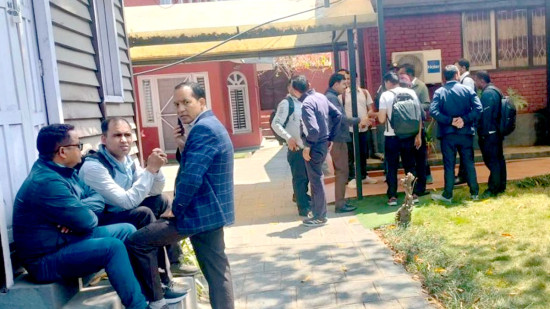 राज्य व्यवस्था समितिमा निजामती कर्मचारीको धर्ना