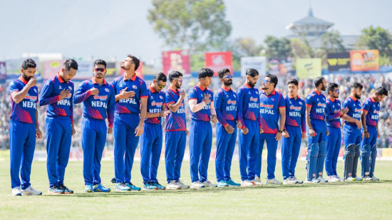 एसीसी प्रिमियर कप क्रिकेटको सेमिफाइनलका नेपालले यूएईसँग खेल्दै