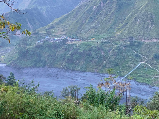 बूढीगण्डकीमा भीषण बाढी, चुमनुब्रीका ३५ घर बगे