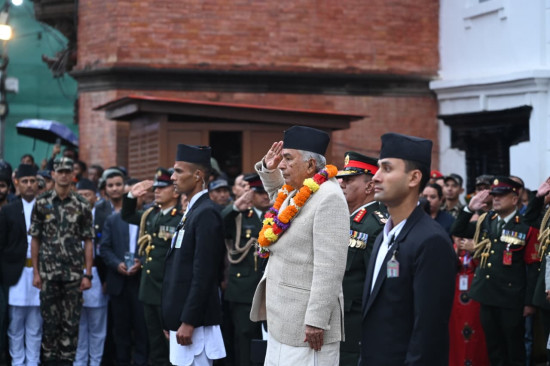 राष्ट्रपति पौडेलले वसन्तपुर पुगेर गरे इन्द्रजात्राको अवलोकन