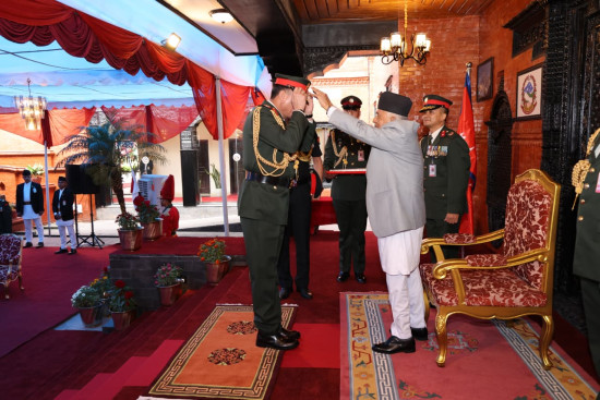 भारतीय स्थल सेनाध्यक्ष सेठलाई नेपाली सेनाको मानार्थ महारथीको दर्जा प्रदान