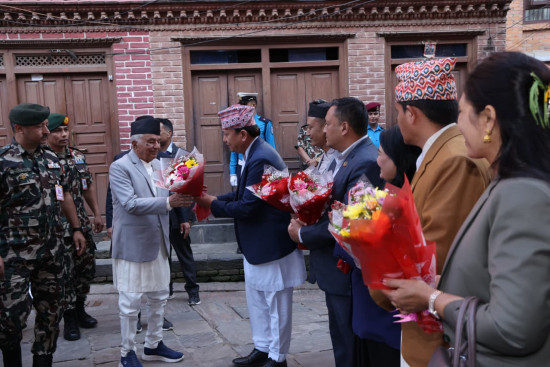राष्ट्रपति पौडेलद्वारा नवदुर्गा भवानीको पूजाअर्चना