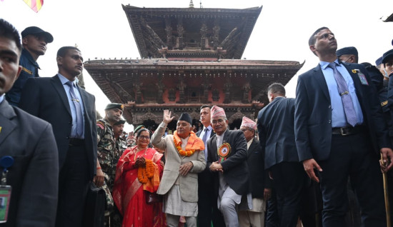 श्रीकृष्ण जन्माष्टमीमा राष्ट्रपति पौडेलले गरे कृष्ण मन्दिरको दर्शन