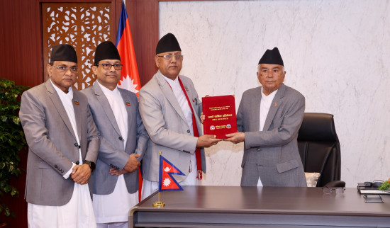राष्ट्रपति समक्ष मुस्लिम आयोगको वार्षिक प्रतिवेदन पेस