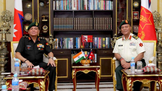 प्रधानसेनापति सिग्देल र भारतीय सेनाध्यक्षबीच भेट 