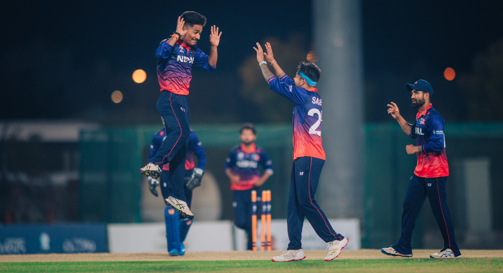 सन्दीपको घातक बलिङमा कतारमाथि नेपालको रोमाञ्चक जित