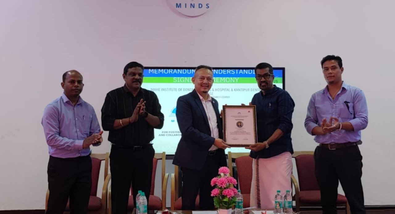 भारतको माइन्डस् र कान्तिपुर डेन्टल कलेजबीच समझदारी पत्रमा हस्ताक्षर