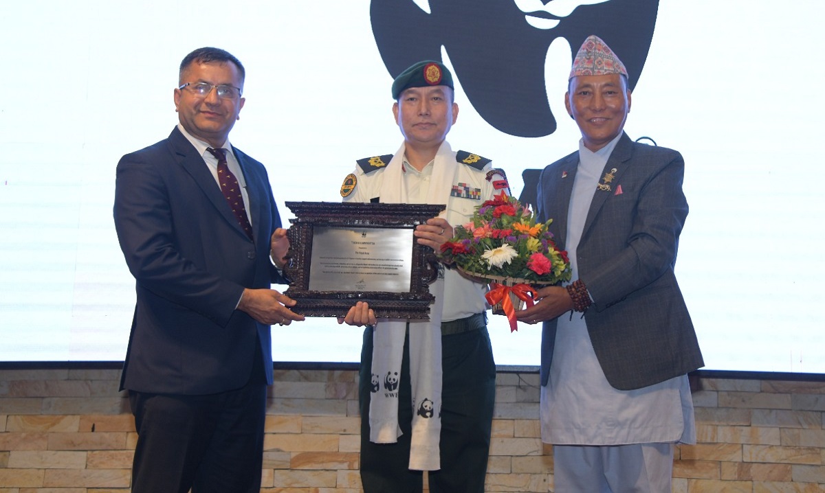 सेनालाई विश्व वन्यजन्तु कोषको सम्मान