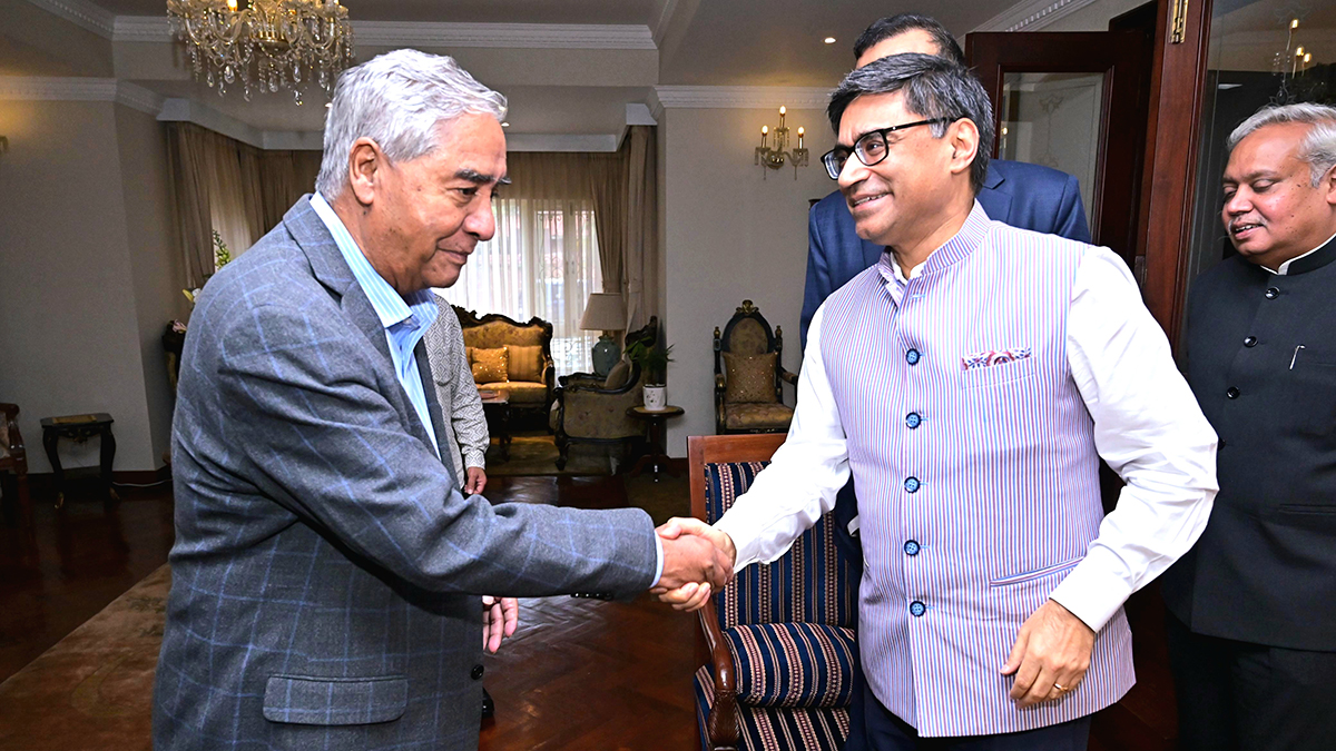 सभापति देउवासँग भारतीय विदेश सचिव मिस्रीको भेटवार्ता