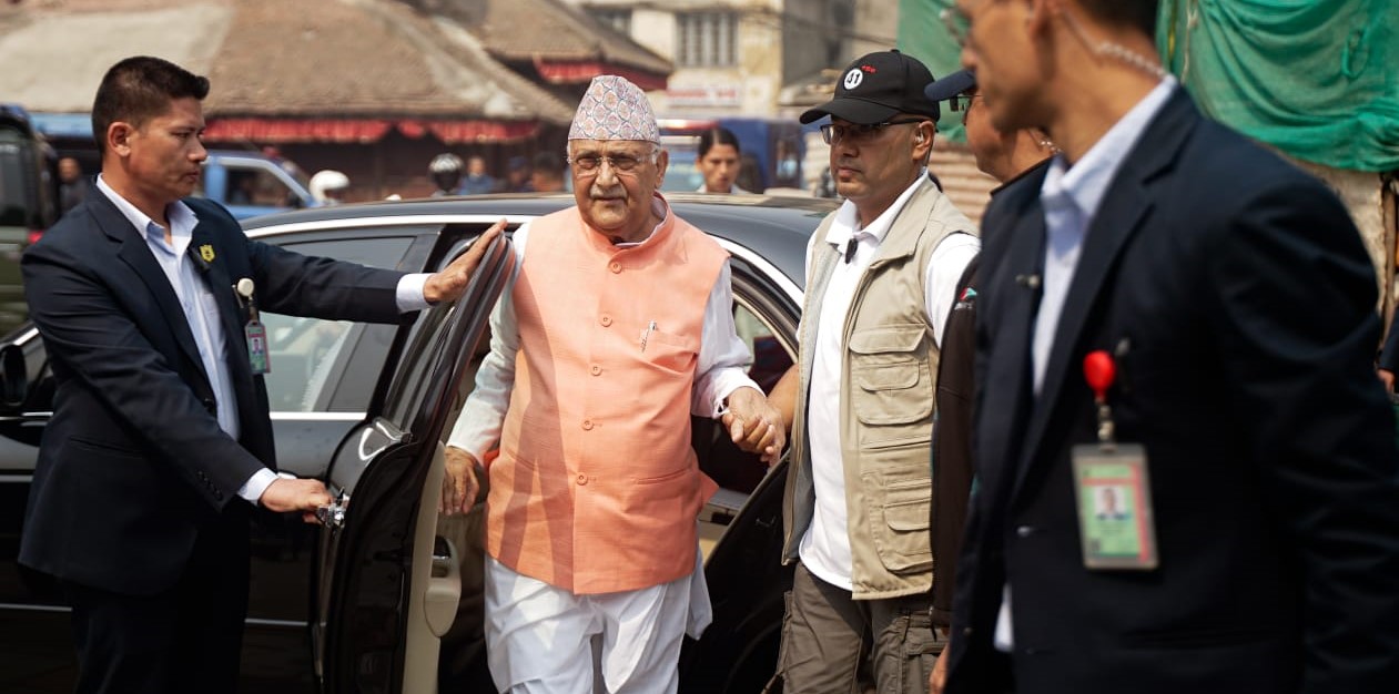वसन्तपुरमा प्रधानमन्त्री ओली [तस्बिरहरू]