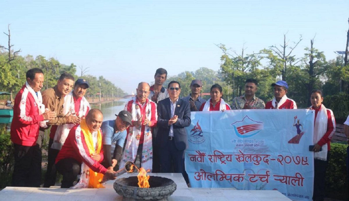 लुम्बिनीबाट ओलम्पिक टर्च र्याली