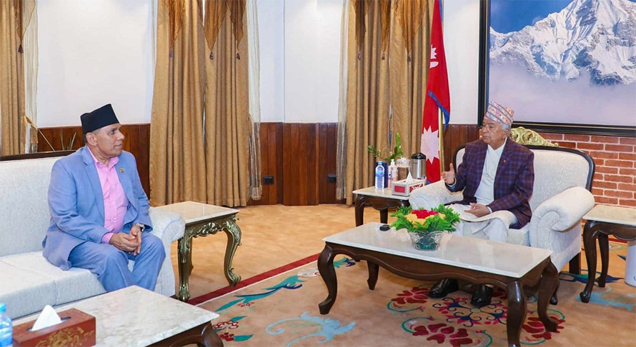 राष्ट्रपतिसँग राष्ट्रिय सभा अध्यक्ष दाहालको भेटवार्ता