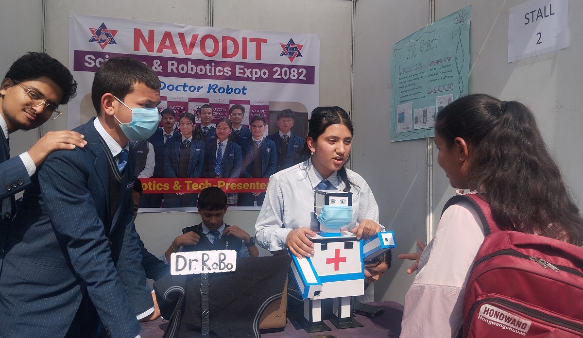 नवोदितको ‘साईन्स एण्ड रोवोटिक्स’ प्रदर्शनीमा उत्साहजन सहभागिता 