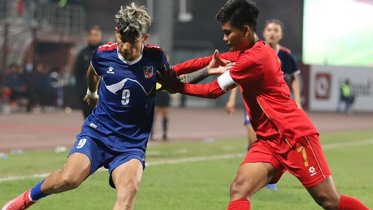 अन्तर्राष्ट्रिय महिला च्याम्पियनसिप फाइनल: नेपालले सुन्दर मौका सदुपयोग गर्न सकेन, पहिलो हाफ गोलरहित बराबरीमा