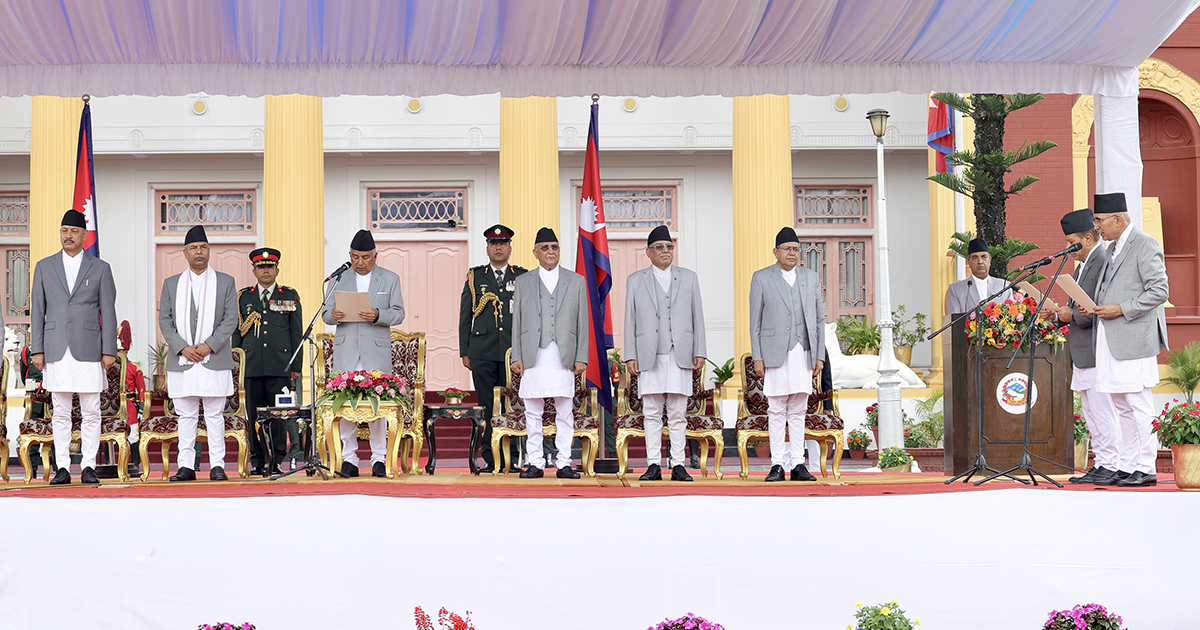 ओलीले गठन गरे २२ सदस्यीय मन्त्रिपरिषद्