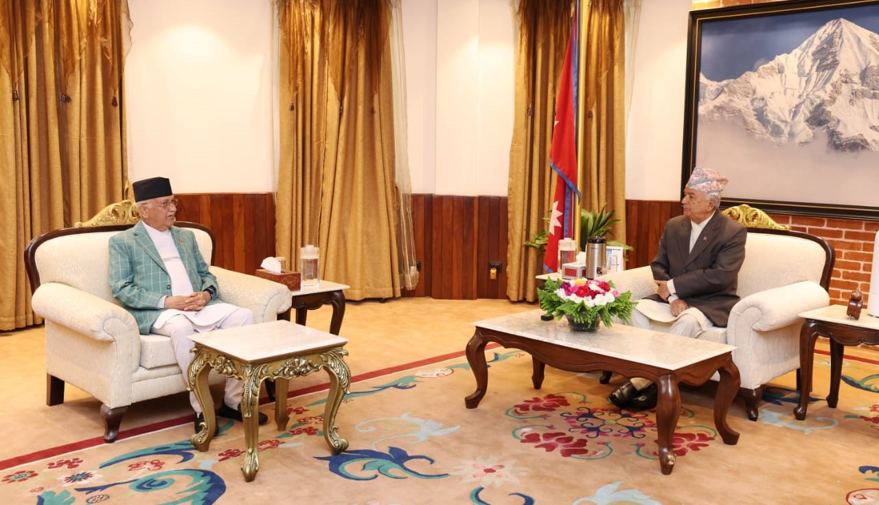 राष्ट्रपति पौडेल र प्रधानमन्त्री ओलीबीच भेटवार्ता