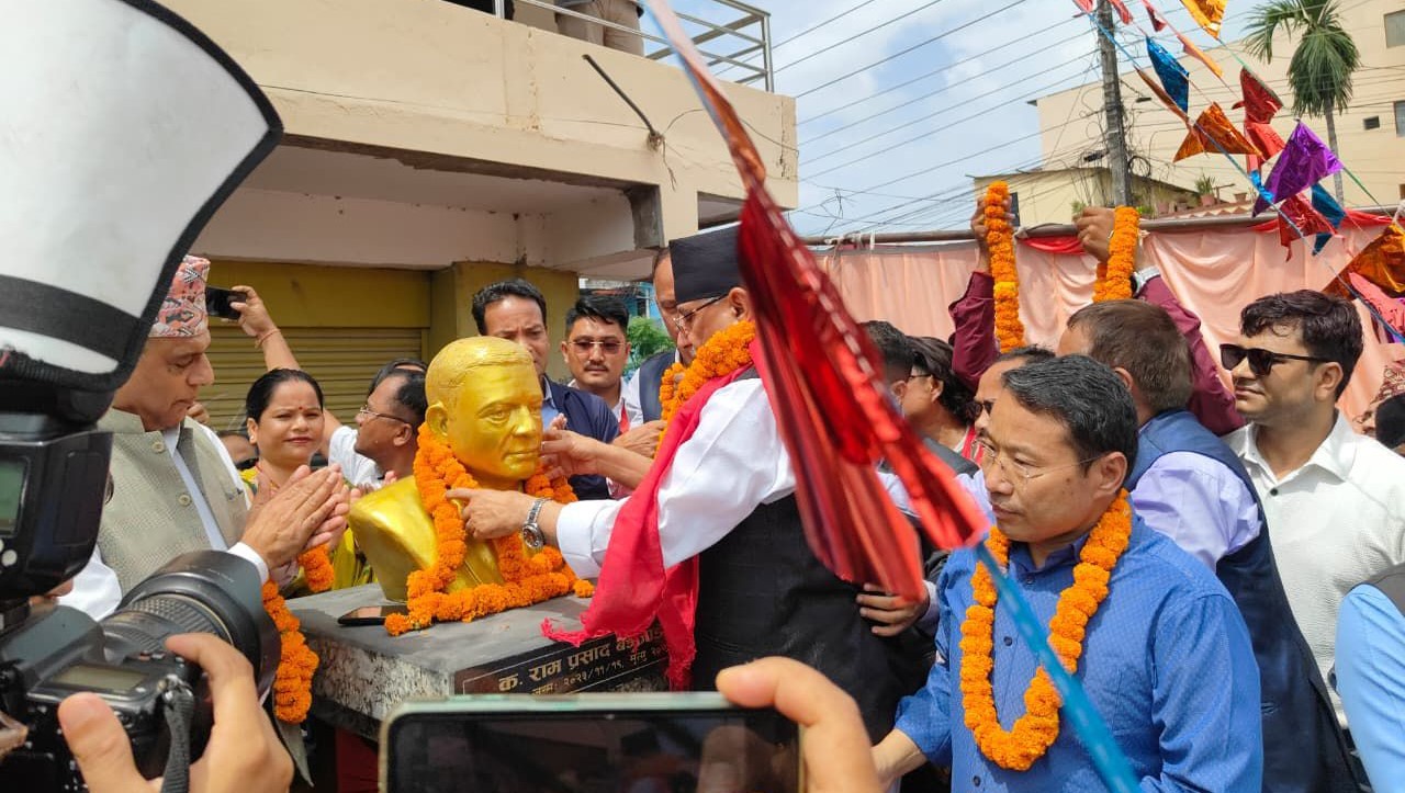 बुटबलमा टंकमणिको शालिक अनावरण