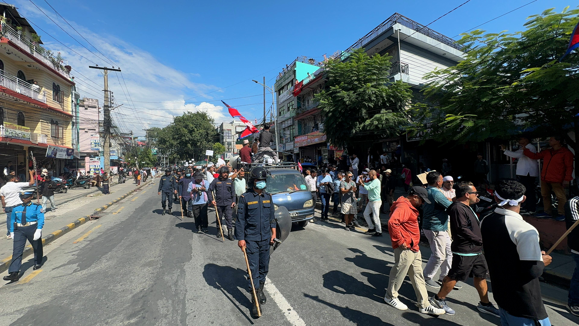 पोखरामा रास्वपाको आन्दोलन जारी [तस्बिरहरू]