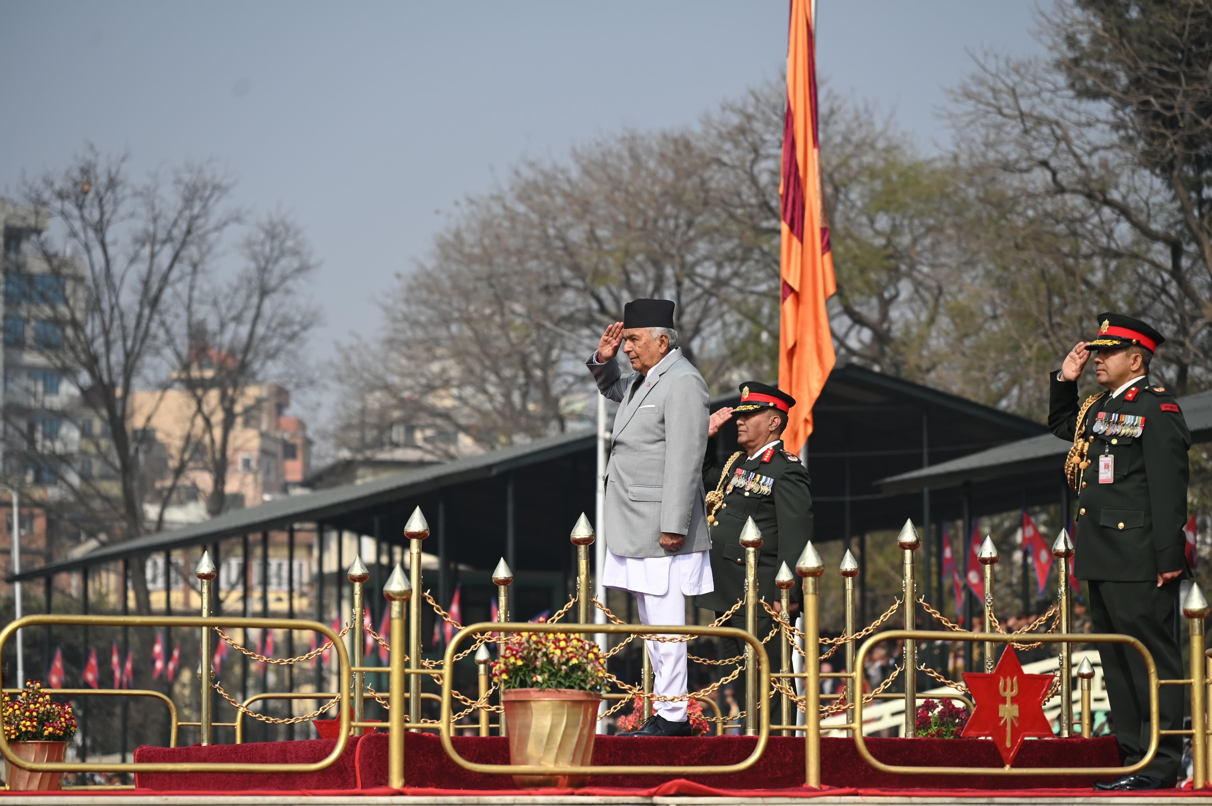सेना दिवसमा राष्ट्रपति पौडेल टुँडिखेलमा