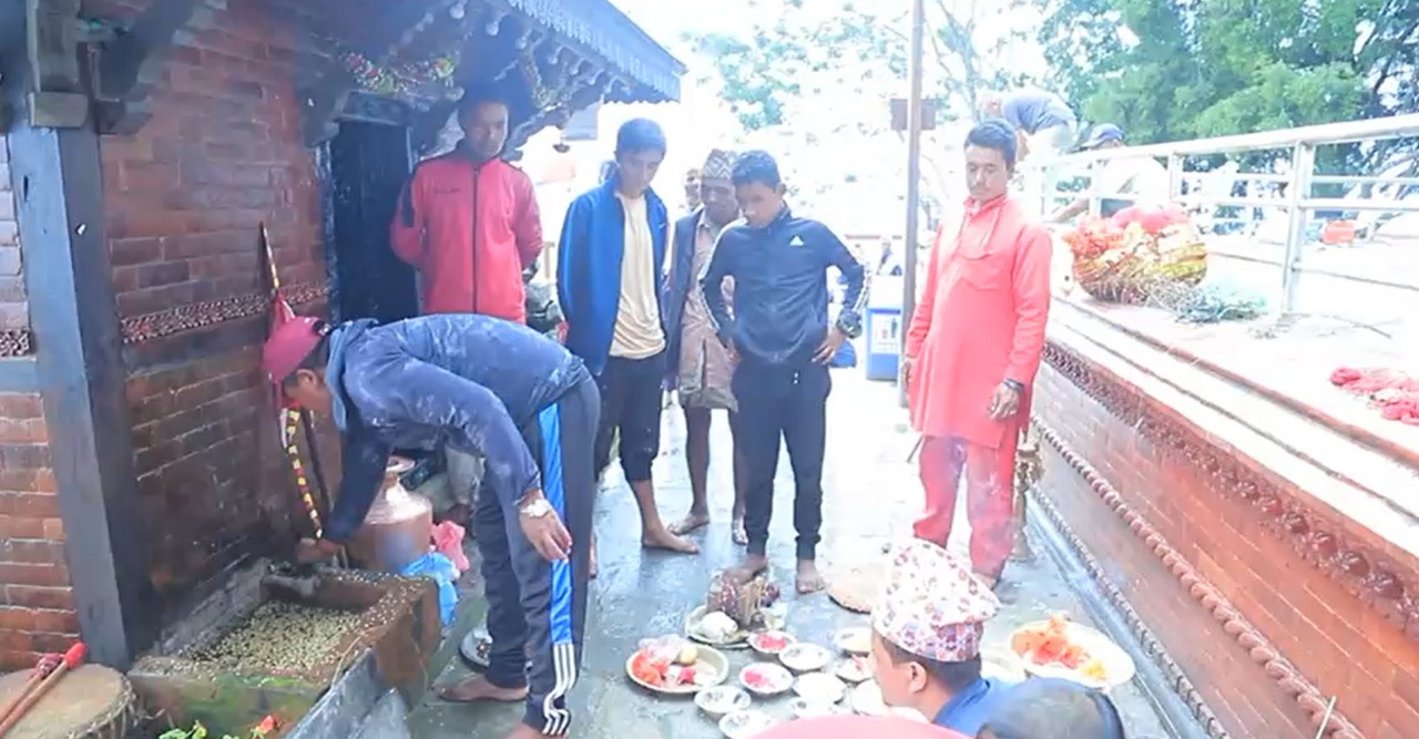 रामेछापकाे खाँडादेवीमा जमरा राखियो 