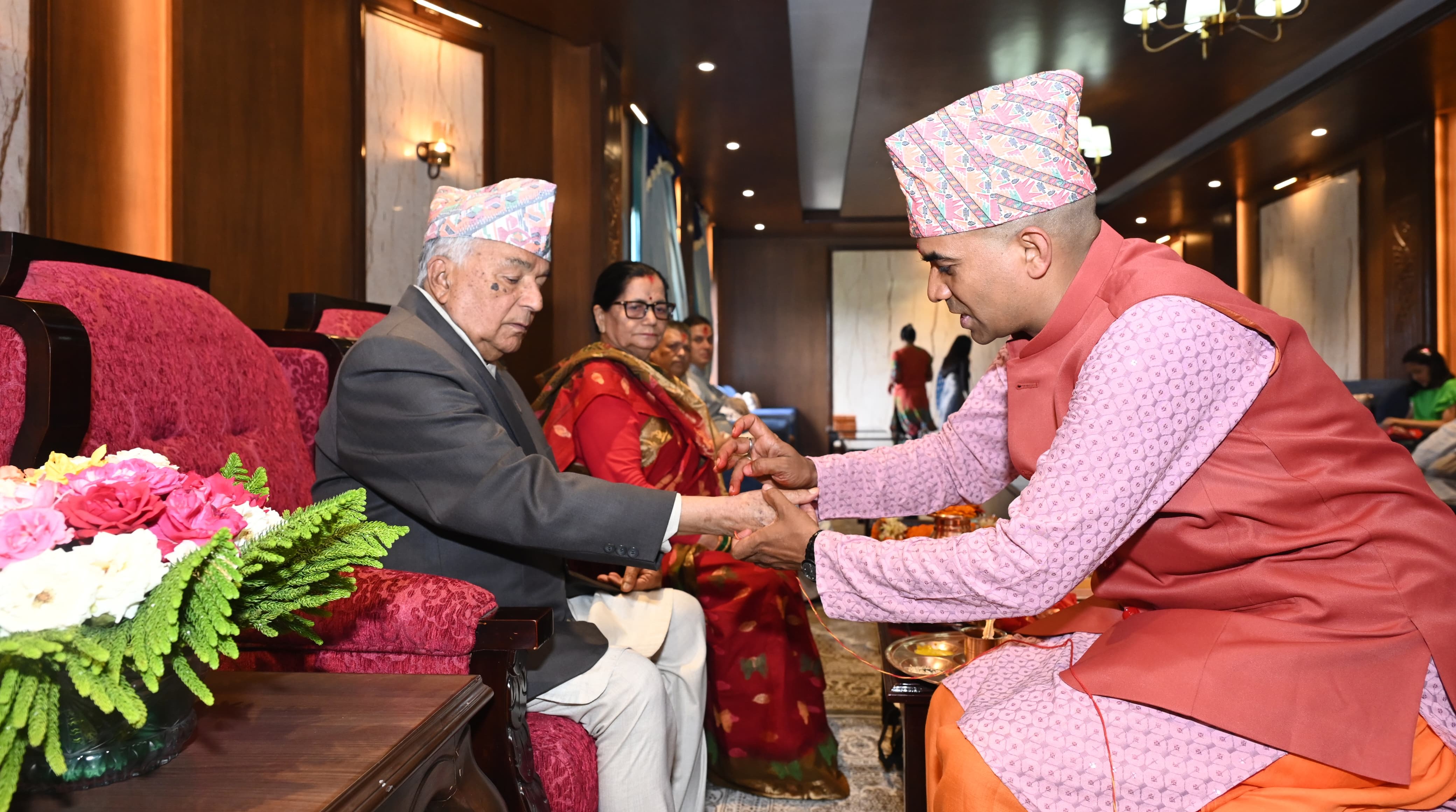 राष्ट्रपति पौडेलले गरे जनै तथा रक्षाबन्धन ग्रहण