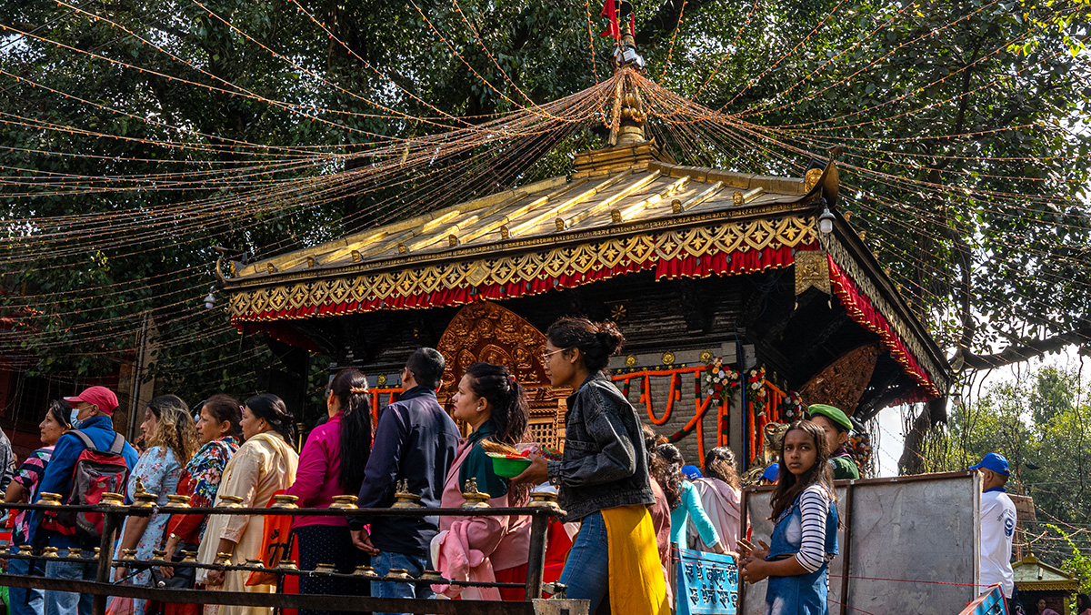 दसैंको तेस्रो दिन चन्द्रघण्टाको पूजा गरिँदै