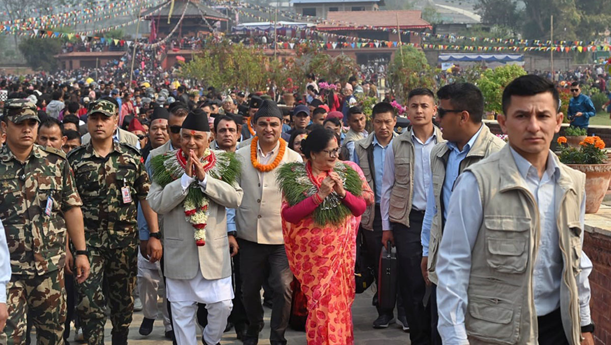 सपनातीर्थमा राष्ट्रपति पौडेल [तस्बिरहरू]