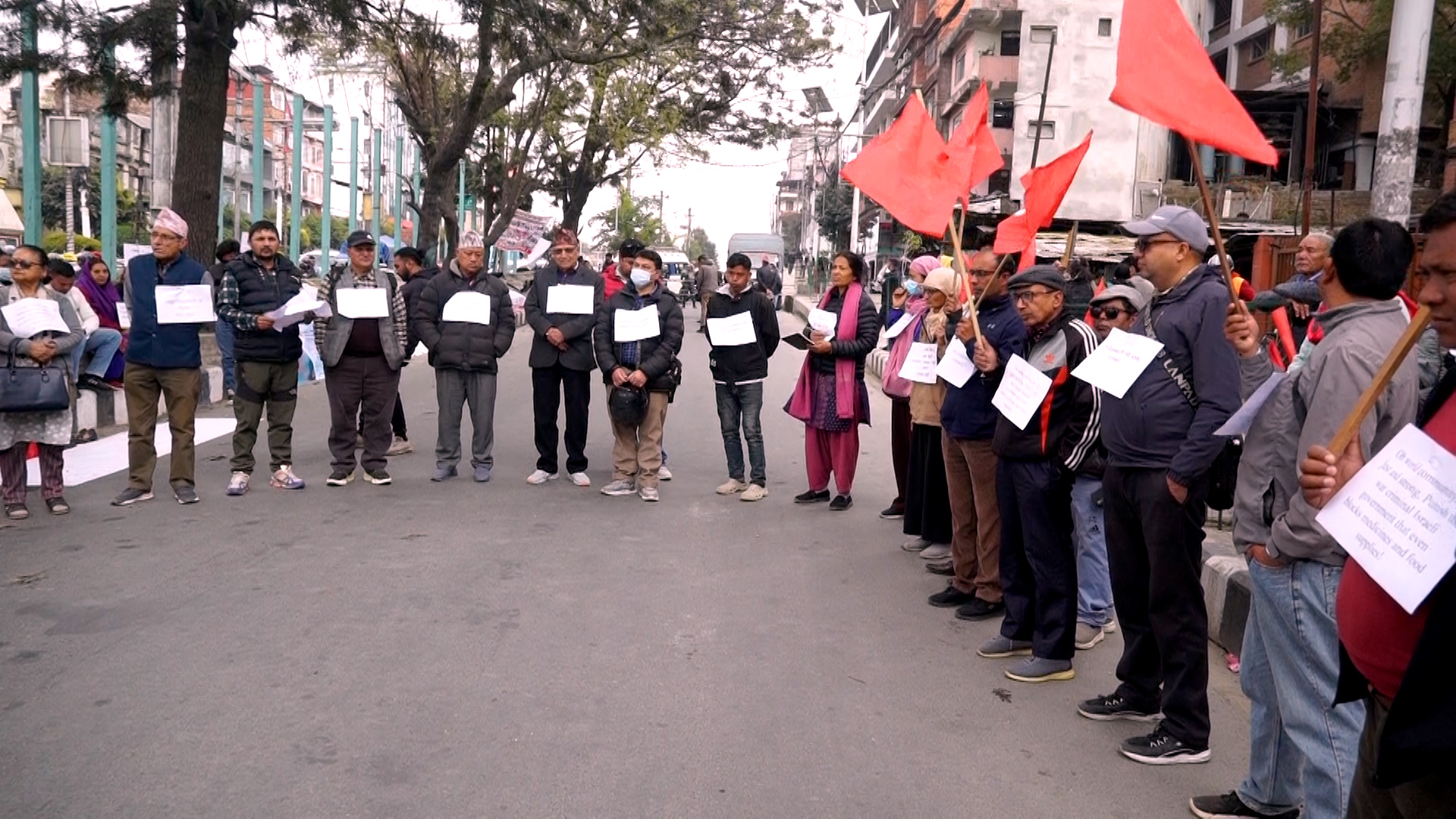 अमेरिकी कदमविरुद्ध काठमाडौंमा प्रदर्शन [तस्बिरहरू]