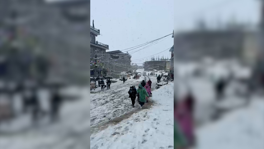 मुस्ताङमा भारी हिमपात, जनजिवन प्रभावित