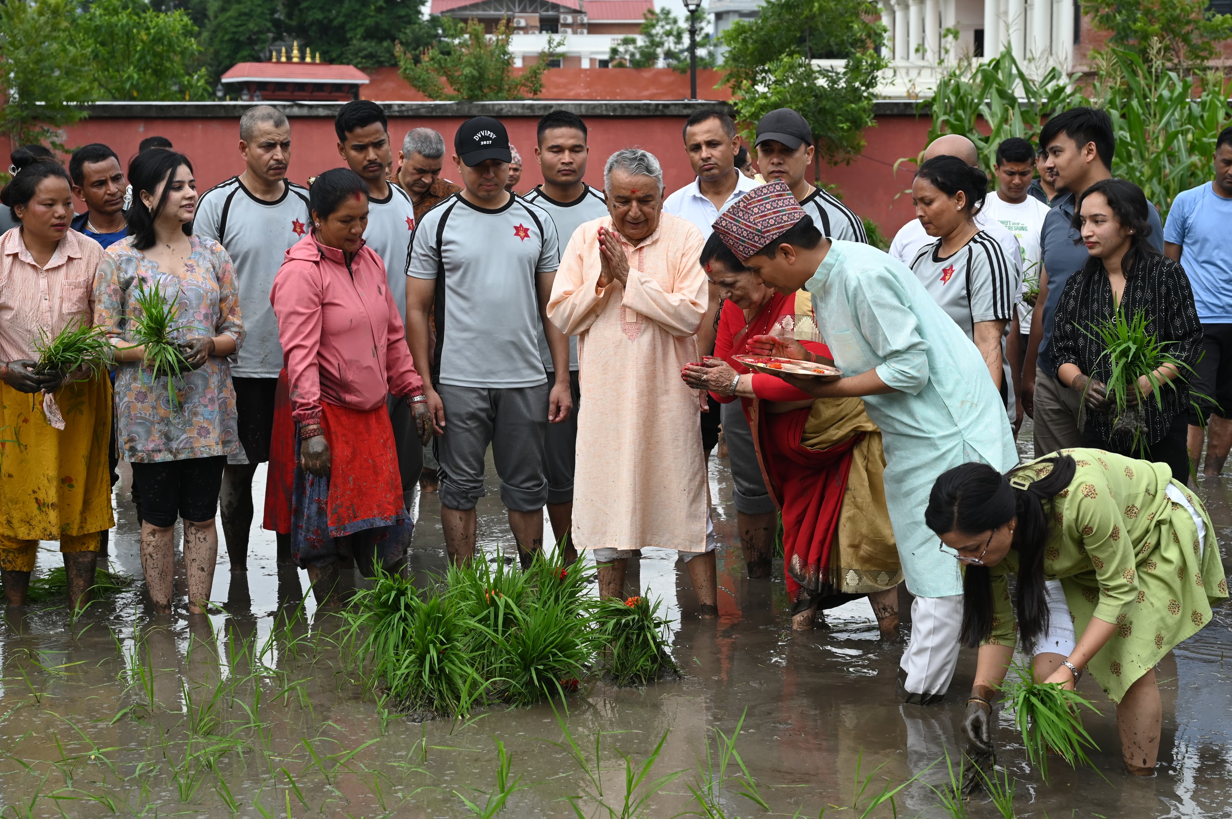 शीतनिवासमा प्रतिकात्मक रोपाइँ