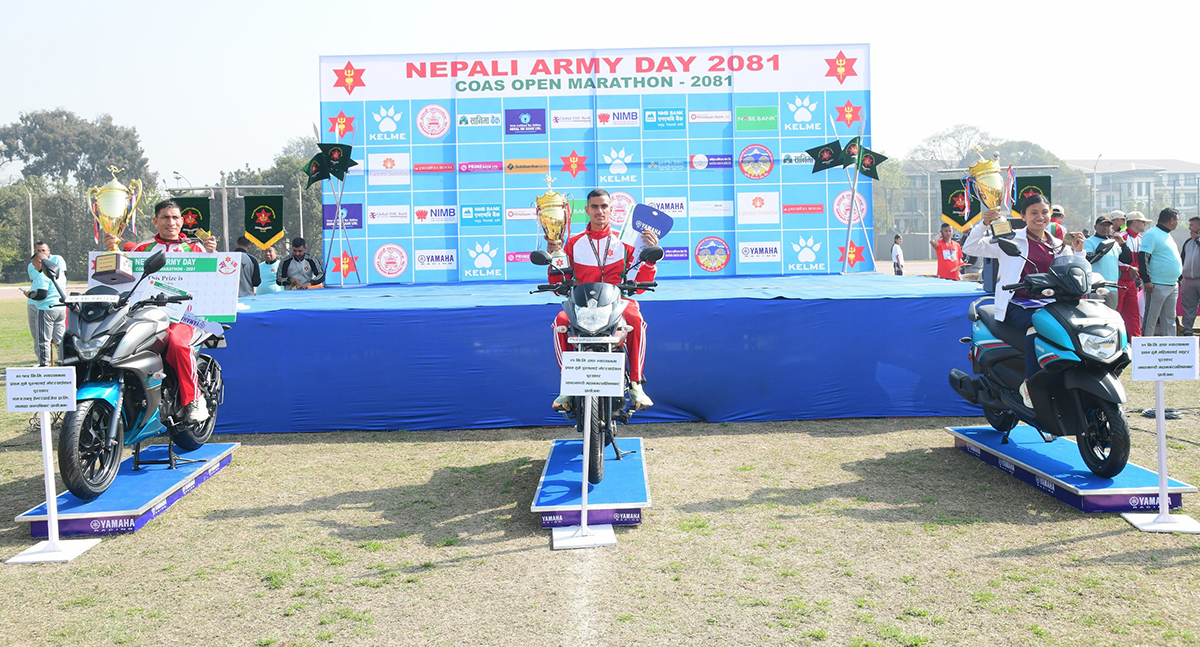 प्रधानसेनापति म्याराथनको उपाधि खड्गले जिते, हाफ म्याराथनतर्फ मकुेश र सन्तोषी प्रथम