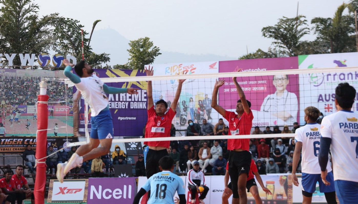 टाइगर कप भलिबल : पुरुषमा पर्वत भलिबल संघसँग पुलिस स्तब्ध,