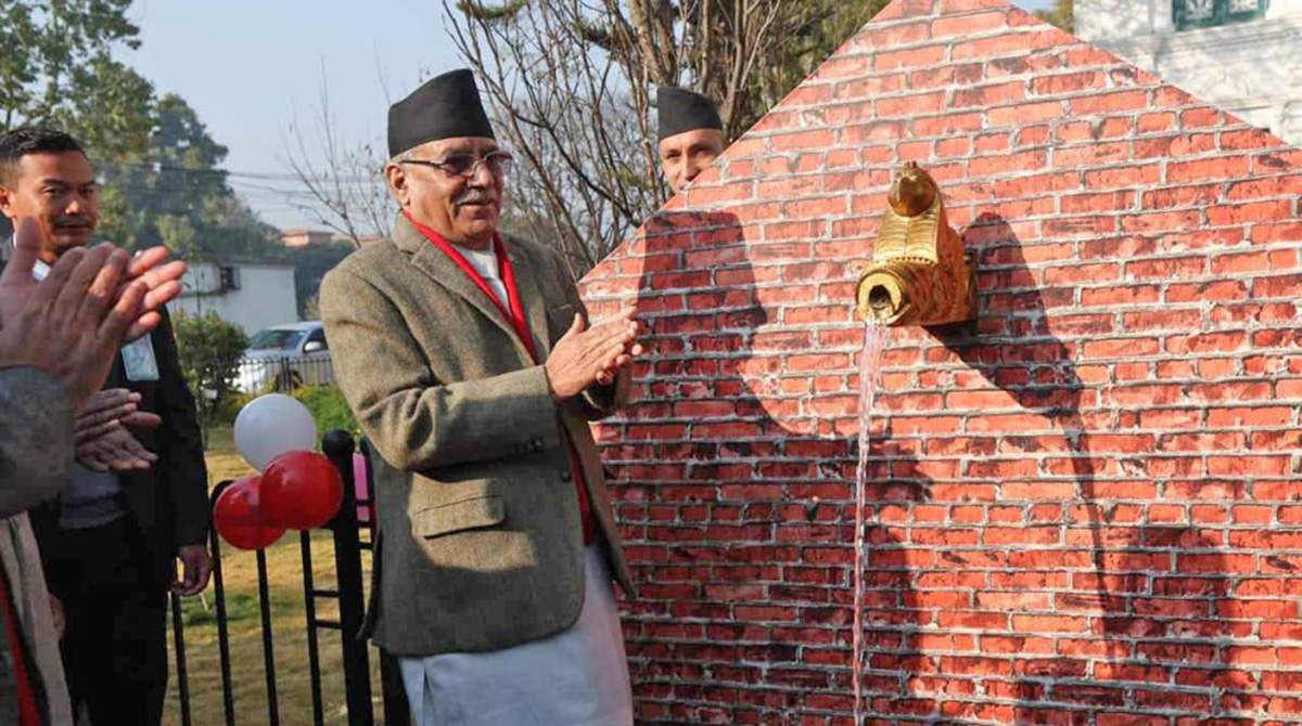 मेलम्चीको पुनः उद्घाटन गर्दै प्रधानमन्त्रीले भने– अब पानी नियमति आउँछ