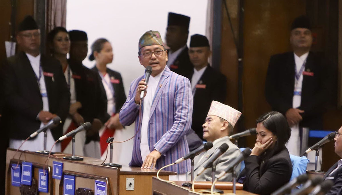 कांग्रेस र एमालेबीच कुन मन्त्रीले कसरी छिटो पैसा कमाउने भन्ने प्रतिस्पर्धा छ : अध्यक्ष लिङ्देन